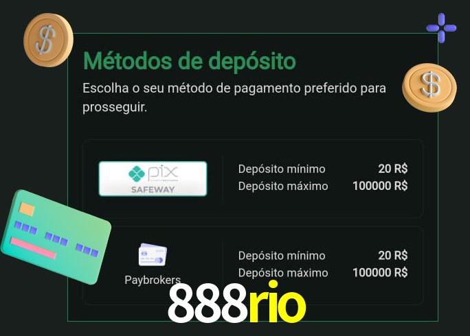 O cassino 888rio oferece uma grande variedade de métodos de pagamento